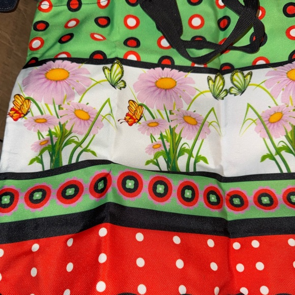 Bright Floral Polka Dot Tote Bag Nylon - Picture 2 of 2